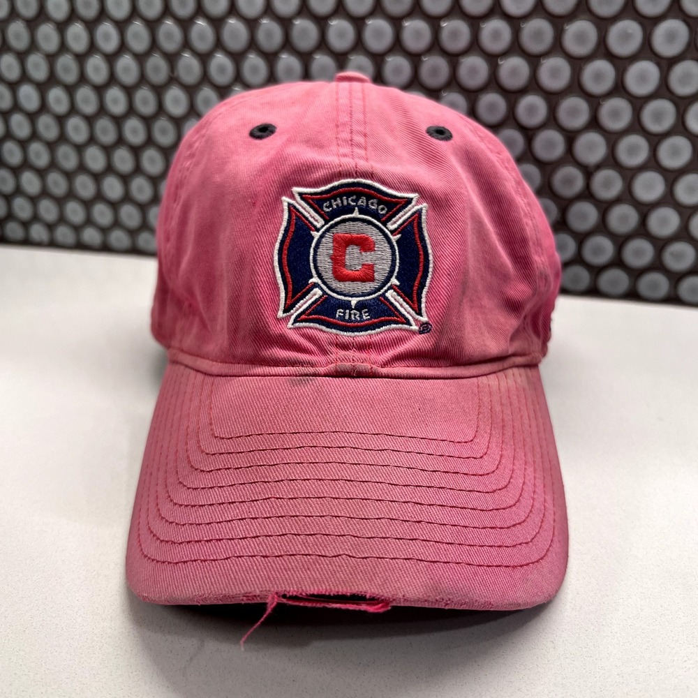 Chicago Fire Hat Adidas Cap Adjustable Strap Back OSFM Red Logo Unstructured
